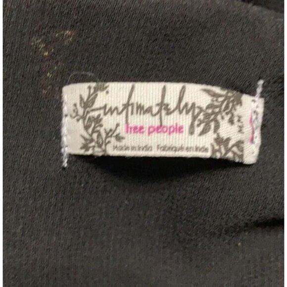 Free People Black chiffon Beaded Star Cami with adjustable raceback, M - Picture 5 of 6